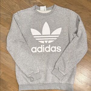 Adidas Men's Gray Crewneck Sweater